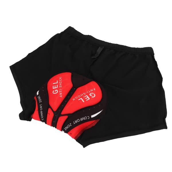 Unisex Cykelshorts med Åndbar 3D Silikonepolstring, Hurtigtørrende, Sort, 3XL