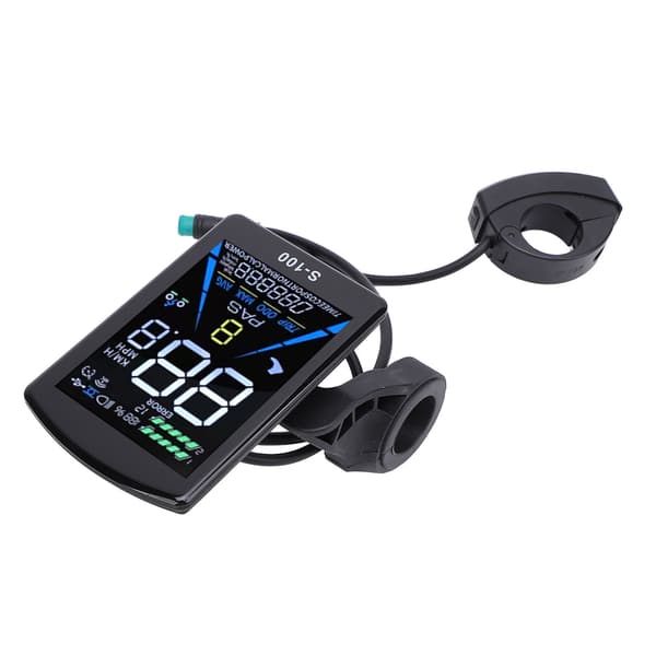 Universal 24V-72V elektrisk cykel LCD-panel med 5-bens stik, vandafvisende, til 22,2 mm styr