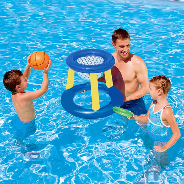 Oppusteligt Pool Volleyball Sæt til Pool og Strand med Stabilt Net til Familier