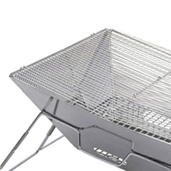 Bærbar sammenklappelig grill i rustfrit stål til udendørs grillning, camping og picnics