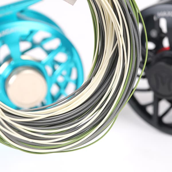 Flytende fluesnøre med frontvekt, nylon PVC, gressgrønn/lilla/grå/elfenben DT5F