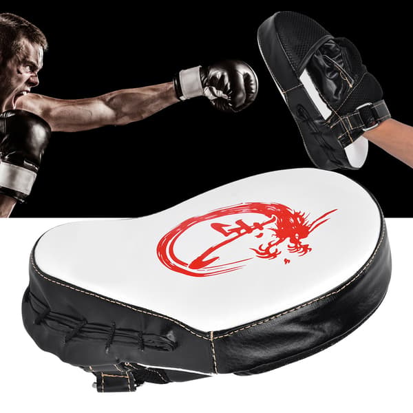 Buet PU-lær håndmål for boksing Muay Thai-trening med borrelås og støtdemping
