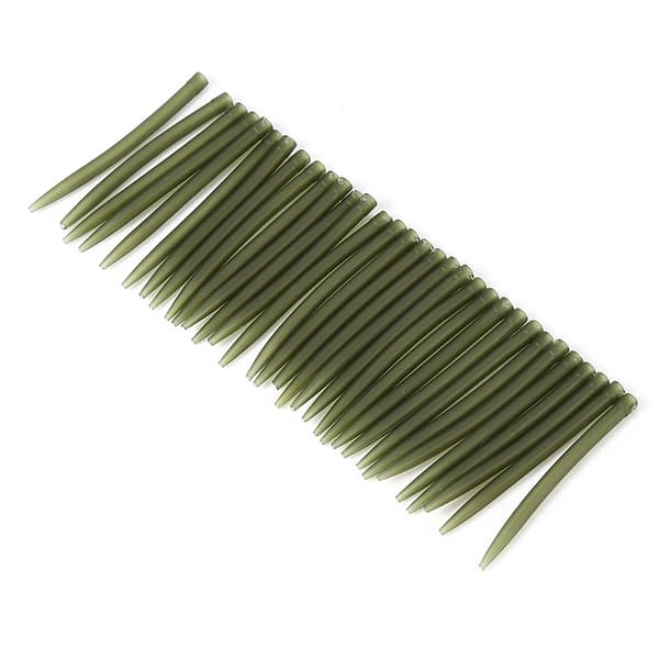 30 STK Anti-Tangle TRP Gummihylstre til Karpefiskeri 51MM Mørkegrøn