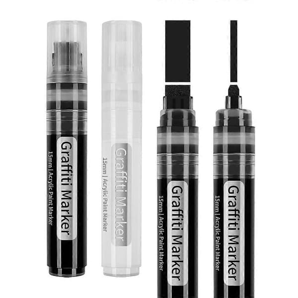 Graffitimarkör, 15 mm bred spets, lämplig för designers och konstnärer.