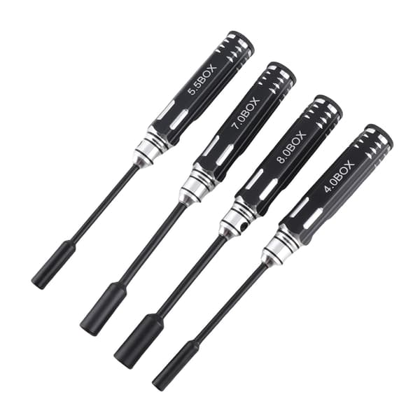 Sæt med 4 unbrakonøgler 4,0 MM 5,5 MM 7,0 MM 8,0 MM til RC-biler og modelfly