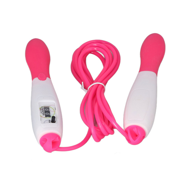 Justerbart räknebart PVC-hopprep för vuxna och studenter - Rosa