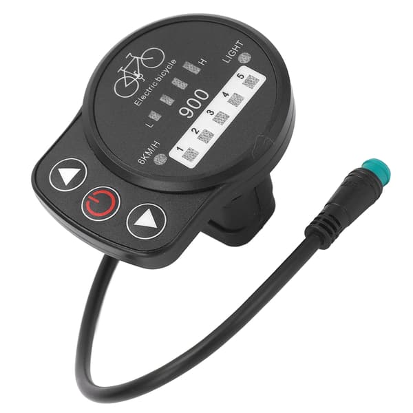 LED-måler til 36V 48V elcykel med hastighedsvisning, batteri, forlygte, kompatibel med KT-controller