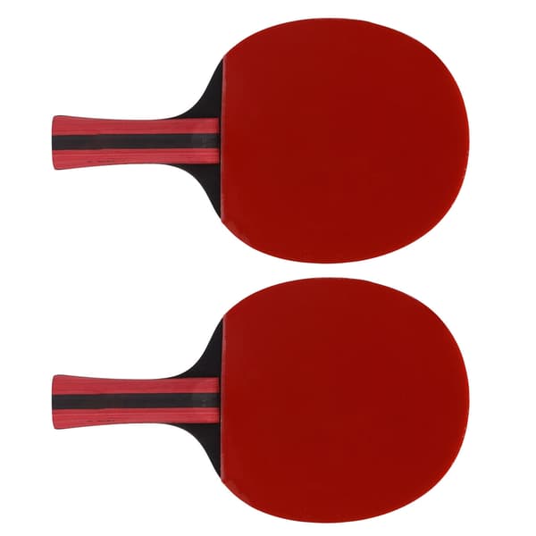 Bordtennisbat og bold sæt - 2 bat, 3 bolde, træ, gummi, til træning