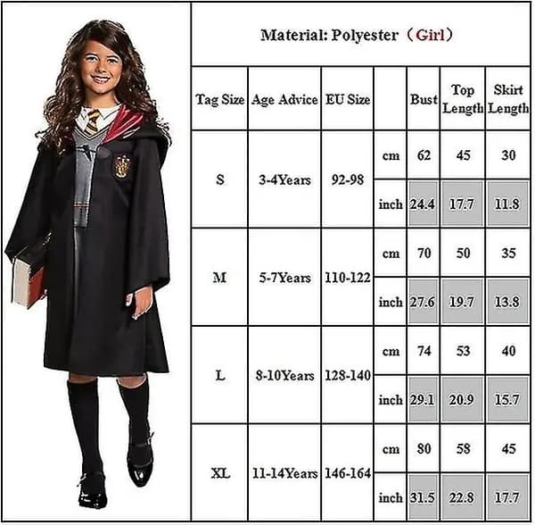 3-14 år gamla barn tonåringar pojkar flickor Harry Potter Hermione Granger Gryffindor rollspelsun...