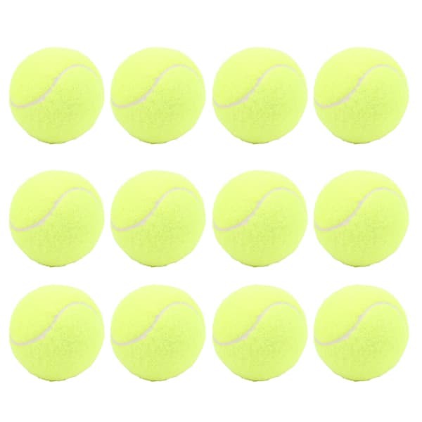 12 tennisbolde til træning og øvelse med opbevaringspose - Ideel til begyndere