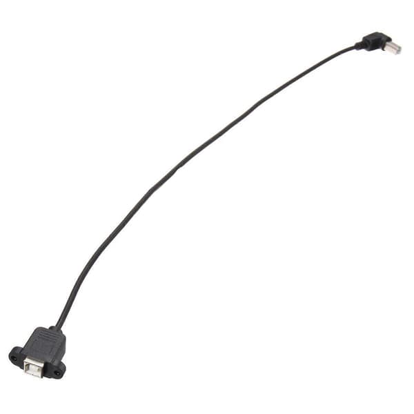 3-pack USB 2.0 hane till hona (B-typ) förlängningskablar för skrivarpanelmontering, 50 cm vardera.