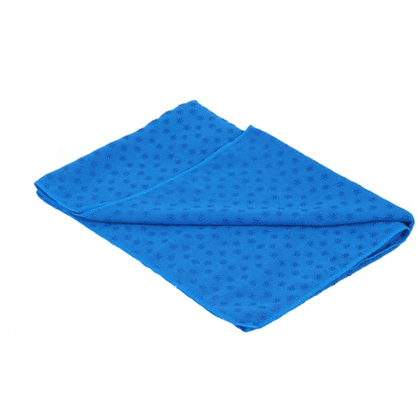 Anti-spild svedabsorberende yogamåttehåndklæde 185x63cm til gymnastik Pilates Blå