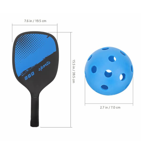 Letvægts bærbart skridsikkert pickleball-sæt med 4 bolde og bæretaske