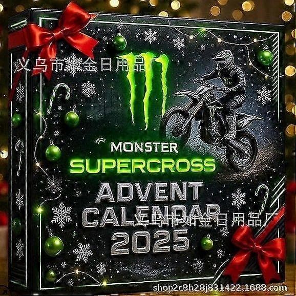 Motorcykel Julekalender 2025 - 24 Dages Nedtællingskalender Gave til Motorcykelentusiaster &