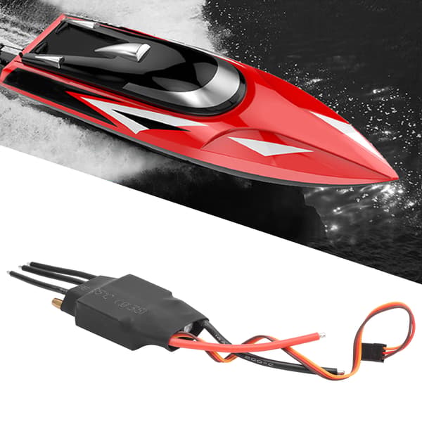 60A børsteløs elektronisk hastighetsregulator (ESC) med vannkjøling for RC-båter