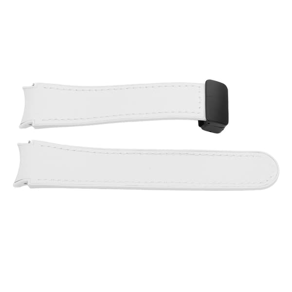 Silikone armbånd med quick release og magnetisk spænde til Watch 6, 5 og 4, hvid.