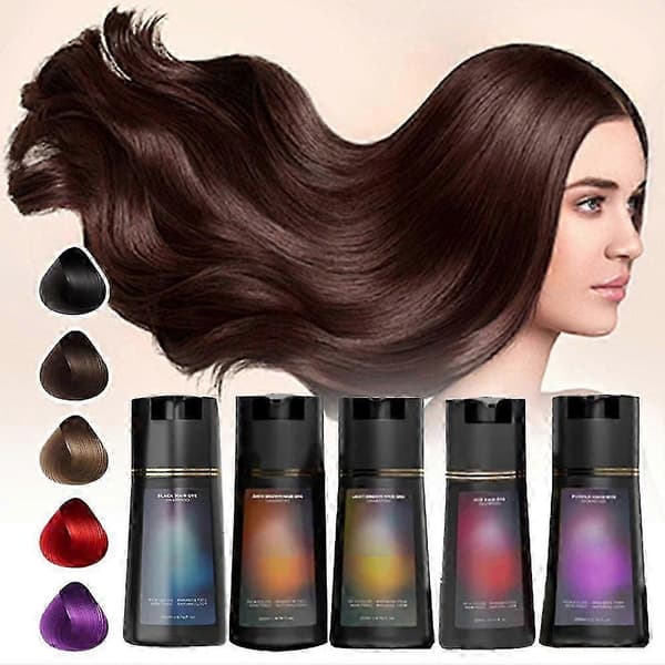 Polar Hårfarveshampoo & Polar Hårbalsamshampoo 200ml (Sort) black
