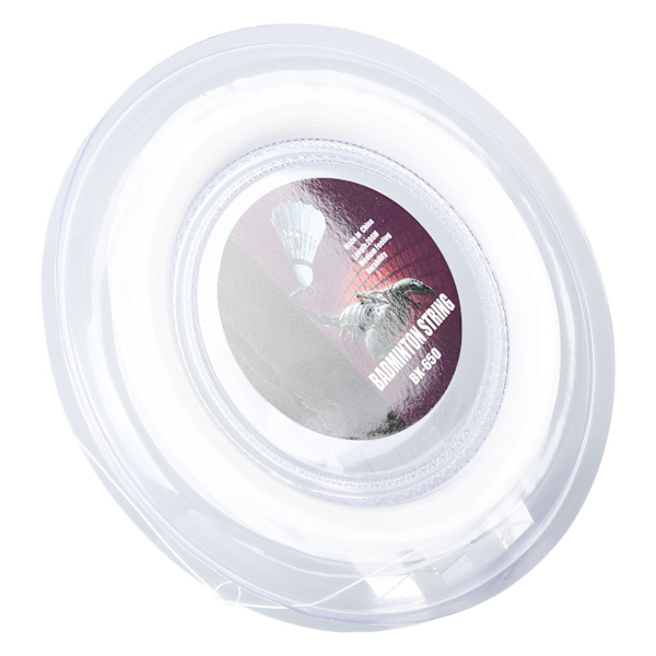 Badminton Racket String 200m Nylon 0.72mm BX650 Hvit Motstandsdyktig Elastisitet