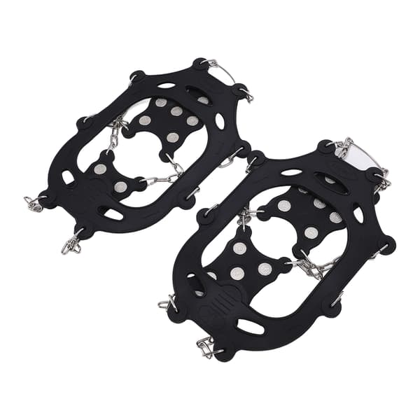 2st/set Klätterstegjärn 12 Tänder Slitstarkt Rostfritt Stål Halkskydd för Vinterskor XL