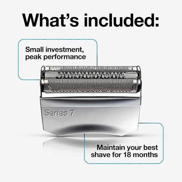 Braun Series 7 70S -parranajokoneen teräverkon vaihtokotelo (hopea) 1pcs