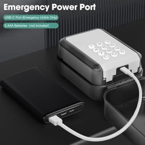 Smart nøgleboks, Bluetooth nøgleboks, der understøtter TTLock-appen og 12-cifret PIN-kode. Velegnet til hjemmet, garagen, lejligheden osv.