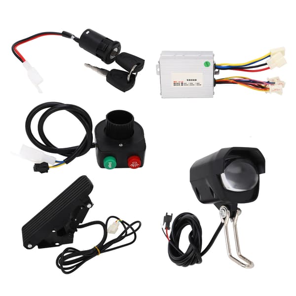 24V 350W motorkontrollersett med gasspedal og lys