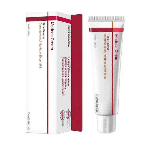 Madeca Centella Asiatica fugtighedscreme 50 ml, koreansk formel, velegnet til tør hud.