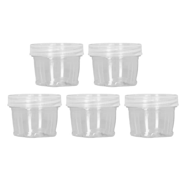 5 st bärbar husdjursmat camping kryddlåda 40 ml transparent krydddispenser för grillpicknickar
