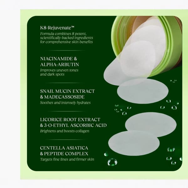 Jiyu Koreanska Anti-Aging Toner Pads (Bleker Mörka Fläckar & Minskar Rynkor) 2pcs