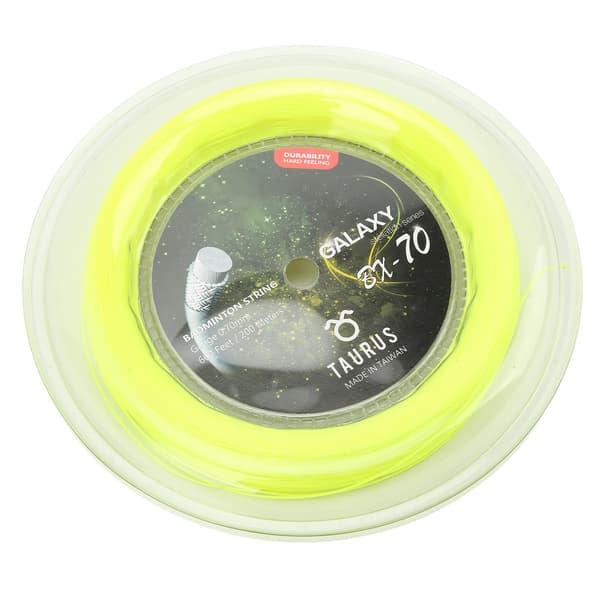 POWERTI BX70 Badmintonsträng, Hög Elasticitet Nylon, 0.7mm, 200m, Fluorescerande Gul
