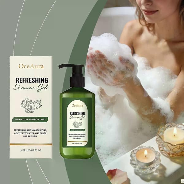 Meget effektiv showergel mod folliculitis, indeholdende vild bitter melon-ekstrakt.