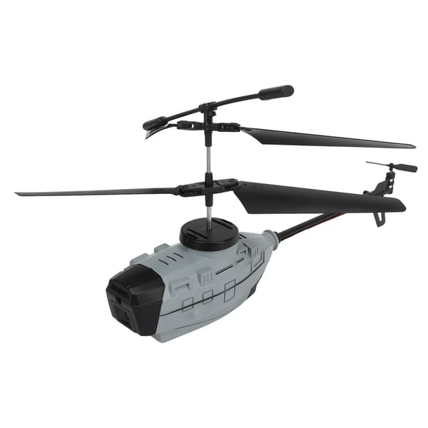 Fjärrstyrd helikopter med automatisk hinderundvikande, dubbla 4K-kameror, 3 batterier, grå