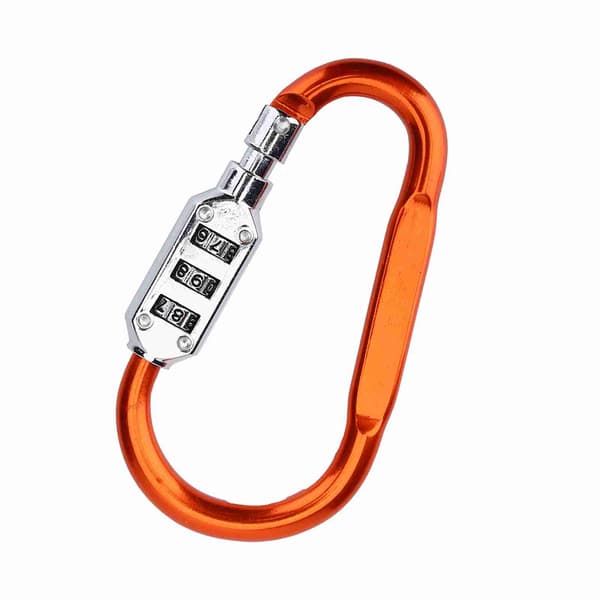 Kombinationsgevær sikker til bagage og rygsæk, 3-cifret display, orange