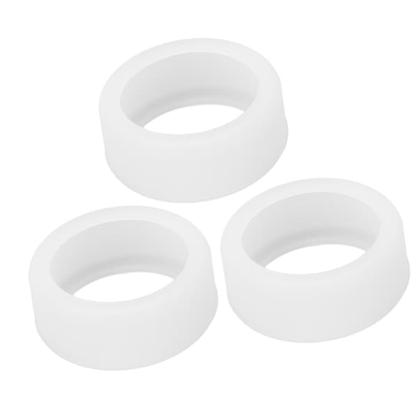 3 STK Silikone Ring Cover til Smart Ring, Ridsefast, Hudvenlig, Hvid, Størrelser 11, 12, 13