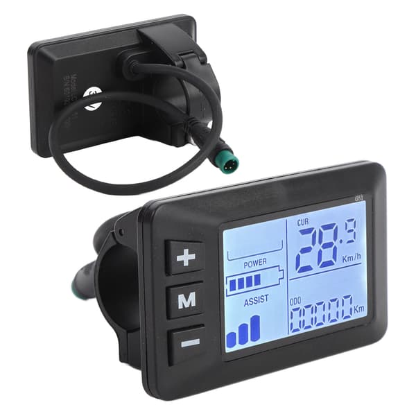 LCD-kontrolpanel til elcykler og scootere med 5-bens stik