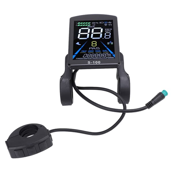 Universal 24V-72V elektrisk cykel LCD-panel med 5-bens stik, vandafvisende, til 22,2 mm styr
