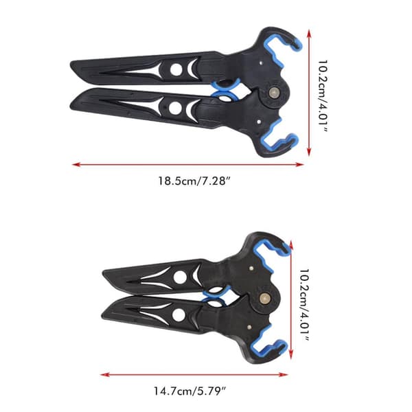 Bärbart hopfällbart bågstöd med gummigrepp för traditionella recurve- och compoundbågar samt armborst