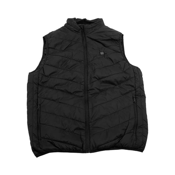 Elektrisk oppvarmet vest USB DC 5V Nylon Polyester Lett Vaskbar for Menn Kvinner Svart 3XL