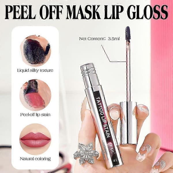 Sett med avtakbare lipgloss-penner, langvarig matt nude leppestift
