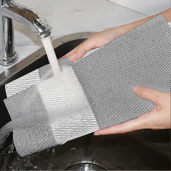 Sett med 8 varmebestandige vinyl-spisebrikker 45cm*30cm, hvite striper