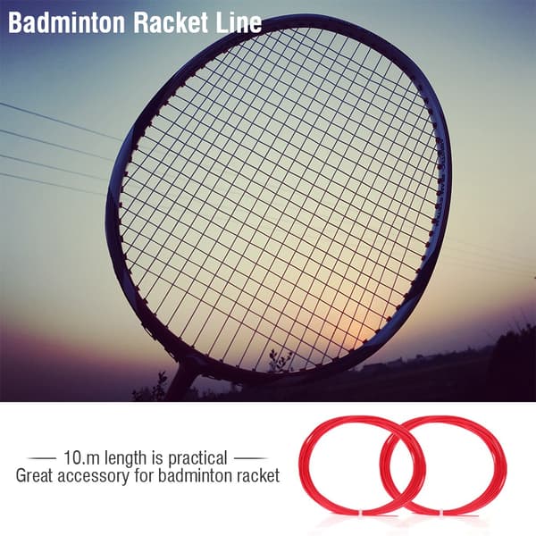 Slitesterk Nylon Badminton Racketstreng 10m Høy Elastisitet 0.72mm 6 Farger