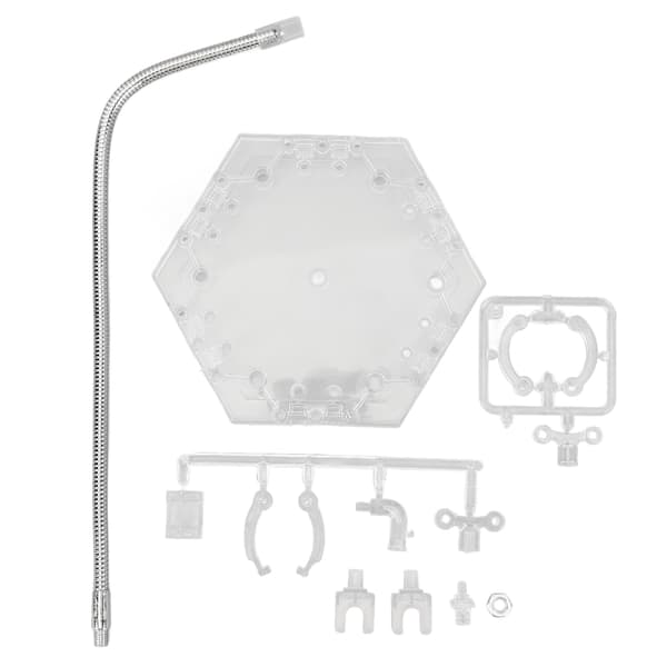 Stabil ABS rustfrit stål actionfigur base til 6-tommer gennemsigtige figurer - Displaystander
