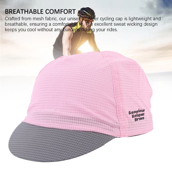 Åndbar cykelkasket, svedabsorberende, hurtigtørrende, strækbar, unisex, pink