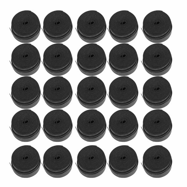 25 STK. Absorberende skridsikker griptape til tennisketcher, badminton, squash, fiskestang - Sort