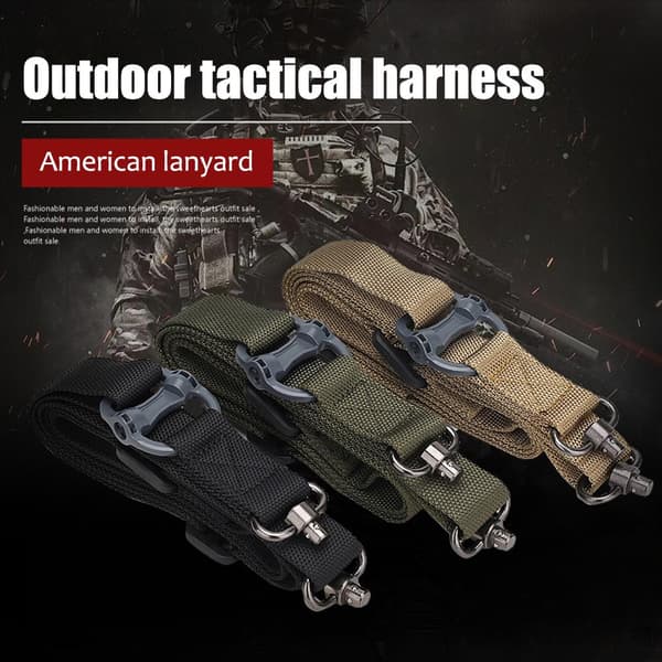 QD Sling Nylon 2-punkts snabbjustering med QD-rotation och skenfäste för gevär