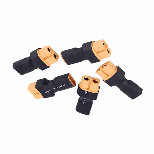 5 stk/sett RC Drone Koblingsadapter XT30 Hann til XT60 Hunn Batterikonverterer