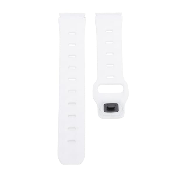 Silikonearmbånd med fodboldtekstur og quick release til Galaxy Watch 6 5 4 Hvid