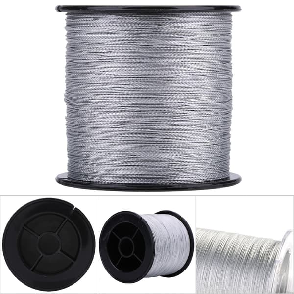 PE Multifilament Fiskelina, 4 Trådar, 300m, Grå, Superresistent