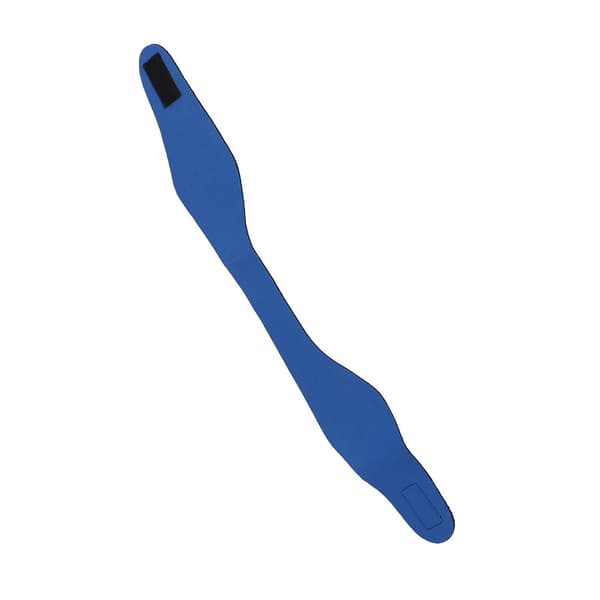 Pandebånd til svømning, børn og voksne, elastisk neopren med justering (Blå L)