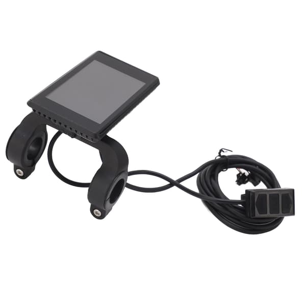 LCD-skjerm for 24V 36V 48V 60V elektrisk sykkel med frontlysgrensesnitt, ABS-materiale